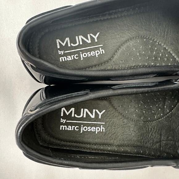 Marc Joseph New York Mens Somerville Black Napa Leather Loafer Moc Toe Slip On